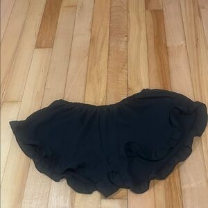 Brandy Melville Black Ruffled Mini Shorts